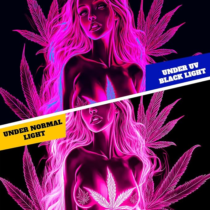 Bcsewcg Blacklight Tapestry, Women Sexy Red Tapestry, Blacklight Art Tapestry Wall Hanging, Uv Glow in the Dark Hot Girl Poster for Adults Room Bedroom Dorm Wall Decor