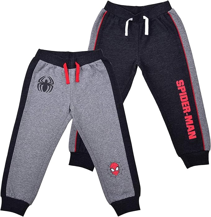 Marvel Spider-Man Boys 2 Pack Pants for Toddlers and Big Kids