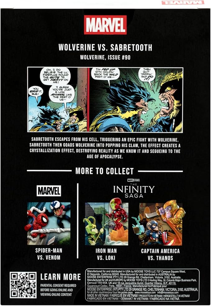 FANDROP MV01-Wolverine VS. Sabretooth, FANDROP Combines A Displayable Diorama, Artifacts & Scene Marker That Creates an Elite Display to Enhance Any Wolverine Collection, 4 Marvel FANDROPS to Collect