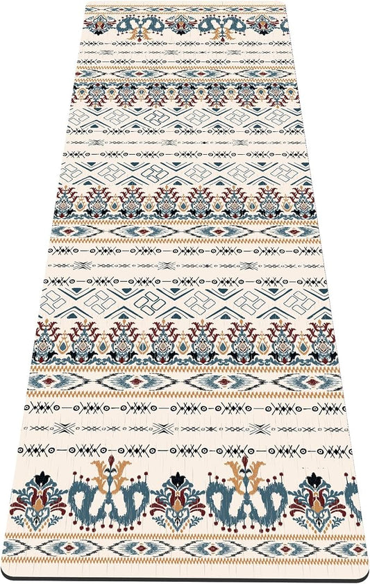 nuveti Yoga Mat Print Extra Thick TPE Non Slip Fitness Exercise Mat with Carrying Bag,72"x24" Extra Thick 6MM Exercise & Workout Mat for Yoga, Pilates Fitness and Floor Exercises