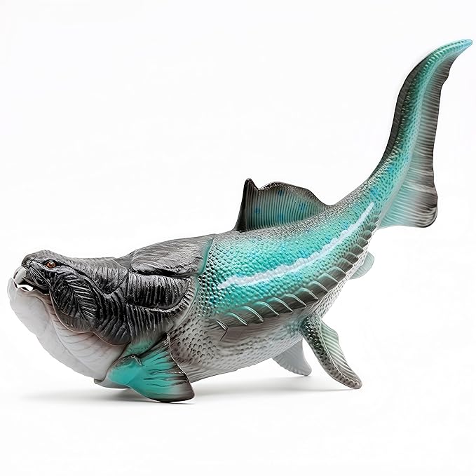 Gemini&Genius Dunkleosteus Animal Toy, Dinosaurs Realistic Dunkleosteus Figurine with Movable Jaw Action Figure Toys for Kids