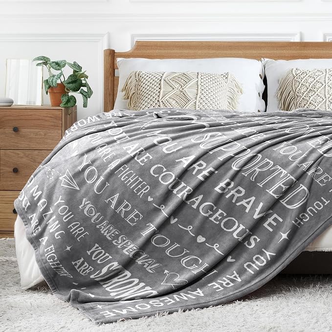 Gifts for Women or Men- Get Well Soon Blanket, Sympathy Gifts | Thinking of You Present, Inspirational Gift for Dad Grandpa Son Brother Friend Coworker, 60'' x 50''