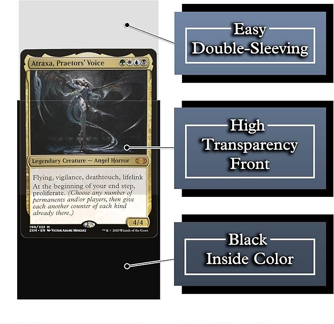 Angel Horror Card Game Sleeves - 102 Pack Textured Back - Perfect for MTG Atraxa Praetor's Voice Commander - Custom Art Sleeves for Magic The Gathering and Other Trading Card Games