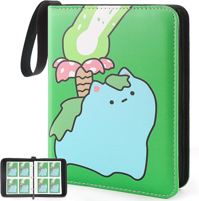 Collectible Trading Card Albums, 400 Card Holders with 50 Removable Sleeves, Portable 4 Pockets Collectible Trading Card Binder, PU Card Collection Binder for MTG, TCG, Sport Card, Game Cards