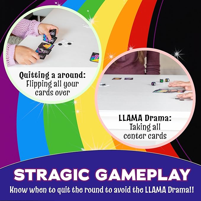 AMIGO Games Don't L.L.A.M.A. Dice Game - Fun and Strategic Llama-Themed Dice Game for Ages 8+ | 2-6 Players | Avoid Llama Drama and Shed Points