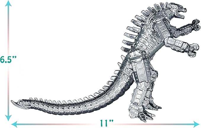 TwCare Set of 2 Monster Millennium Mecha MechaGodzilla King of The Monsters Toys, 2021 Movable Joints Action Figures Dinosaur Dragon Movie Series Soft Vinyl, Carry Bag