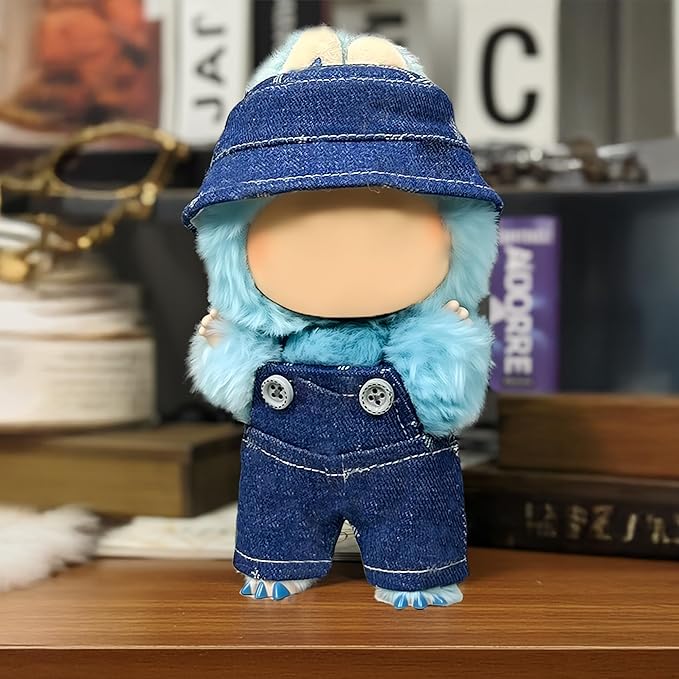Clothes Fit for 17CM Doll, Fashion Doll Clothes Outfit Set Cute Theme Designer Toys Dress Accessories for Collector Fans Display (VV Dark Blue Denim)