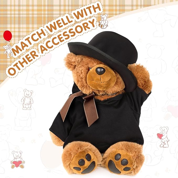 12 PCS Stuffed Animal Clothes Sublimation Stuffed Animal T-Shirt Doll Tshirts Blank Plush Bear Hoodie Fit 14-18 Inches Stuffed Bear Doll