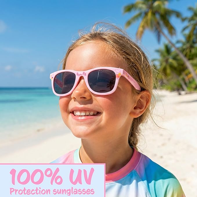 Paw Patrol | Peppa Pig Baseball Cap and Sunglasses Set for Girls, UV 400 Sun Protection, Summer Gifts for Girls