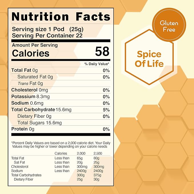 True Honey Chai Tea Pods - All Natural Organic Cinnamon, Clove, Coriander, Anise and Fennel - 22 Count