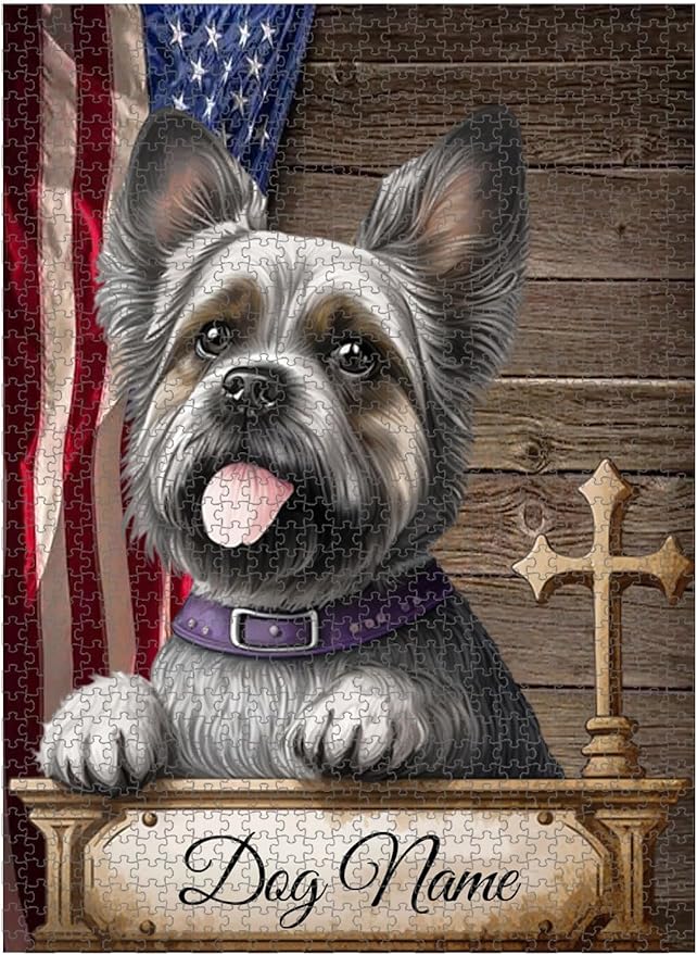 Custom Wooden Jigsaw Puzzles with Your Dog's Name on West Gothic Art Print - 300 500 1000PCS Puzzles Game and Home Wall Decor