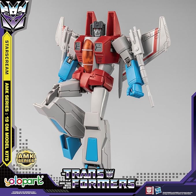YOLOPARK Transformers Toys G1 Action Figures,AMK Series Highly Articulated Optimus Prime,Megatron,Bumblebee,Starscream Transformer Toys for Adults Boys Girls,No Converting