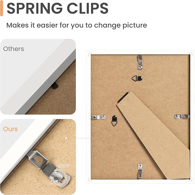 upsimples 10 Pack Picture Frames Collage Wall Decor for Mounting or Tabletop Display, Photo Gallery Frame Set for Family, Multi Sizes Including 8x10, 5x7, 4x6, White | Multi Picture Frames Collage Wall Decor, Gallery Wall Frame Set, Gift For Christmas,...