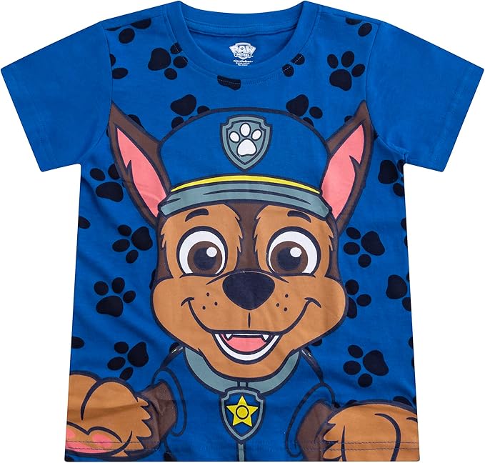 Paw Patrol Nickelodeon Boys 3 Pack Short Sleeve T-Shirt for Toddler and Big Kids