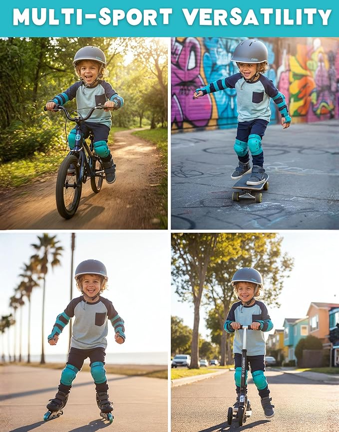 Rideo Kids Bike Helmet for Kids 3-5, Advanced Safety Boys and Girls Helmet, Adjustable & Multi-Sport, Patented Safety Buckle, Toddler to Youth