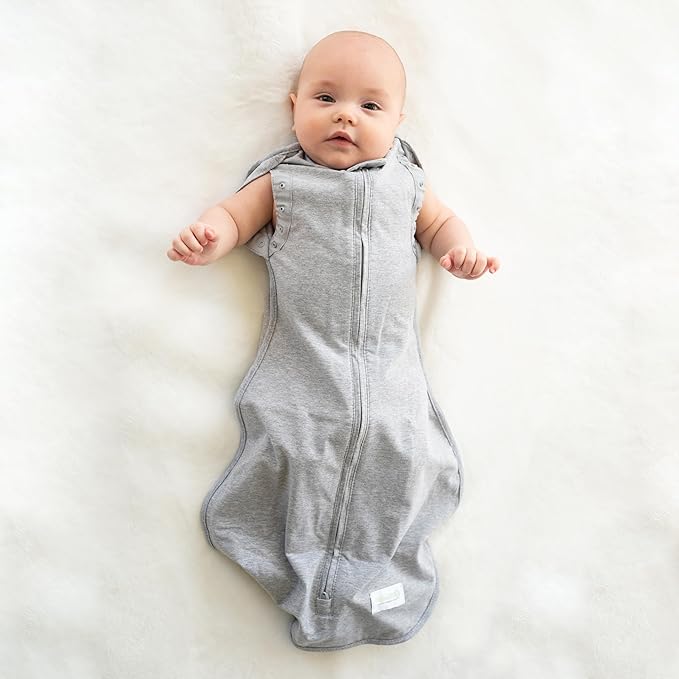 Woombie Convertible Baby Swaddle Blanket, Converts to Wearable Blanket for Babies Up to 6 Months, Twilight Stripes, 14-19 lbs