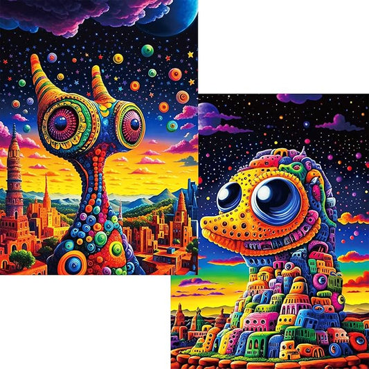 Jigsaw Puzzles 1000 Pieces for Adults, 2 Pack 1000 Piece Puzzle for Adults, Fantasy Puzzles, Duck and Firefly Design, Challenging Puzzles for Game Night