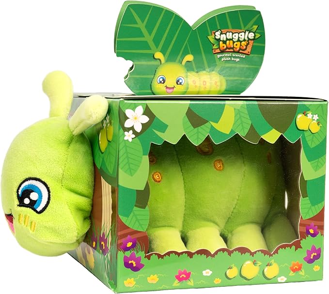 Scentco Snuggle Bugs (Caterpillar)- Green Apple Scented Plush Toy - Gifts for Kids, Gift Guide, Aromatherapy