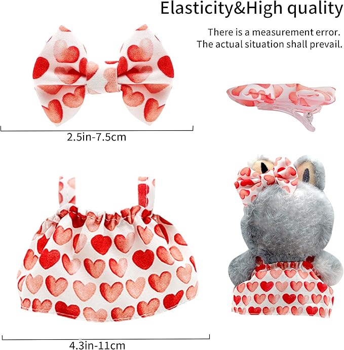17cm Clothes Set - Hairpin & Dress Set for 17cm Accessories Suit,Stylish Adorable Dolls Clothes Accessories,Cute Clothes for Dress up Unique Style (NO Doll)