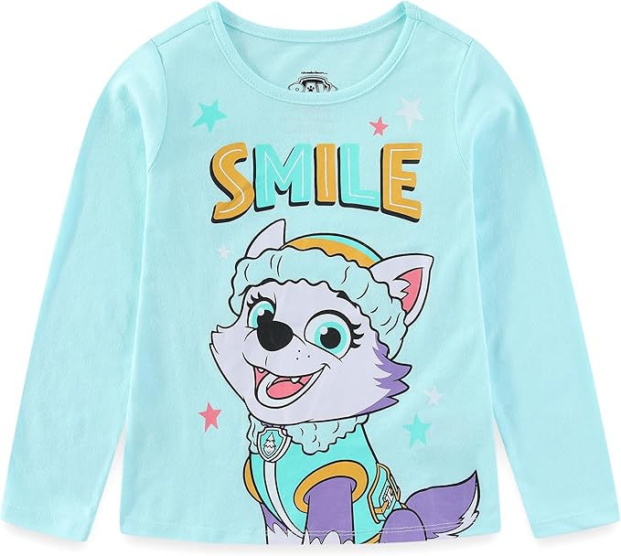 Paw Patrol Nickelodeon Everest and Skye Girls 3 Pack Long Sleeve Shirts