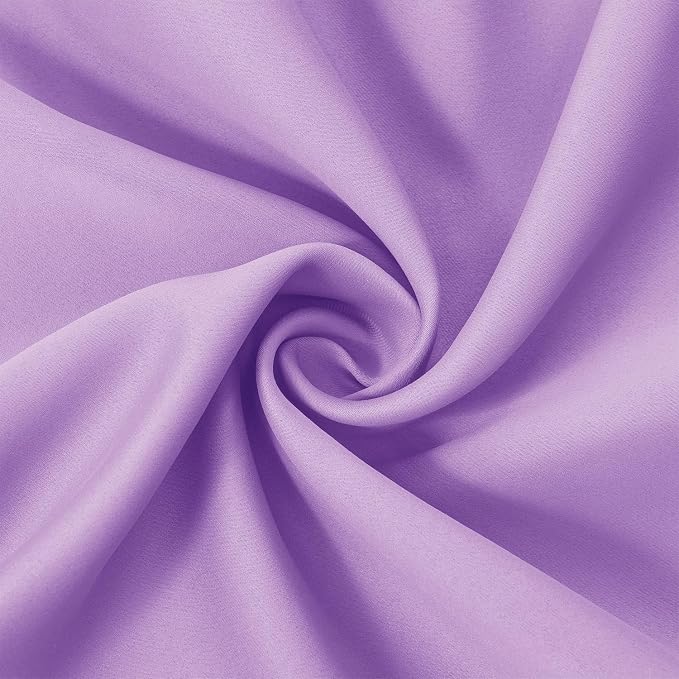 LEMOMO Lavender Blackout Curtains 66 x 63 Inch Length/Set of 2 Curtain Panels/Thermal Insulated Room Darkening Blackout Curtains for Bedroom