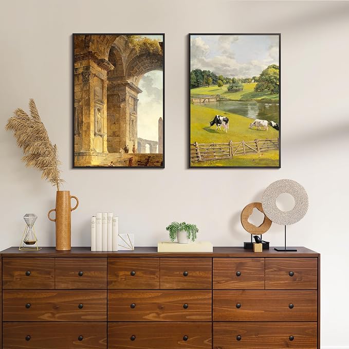 upsimples 20x30 Picture Frame Black 3 Pack, Scratch-Proof Poster Frames 20 x 30 for Photo Gallery - Slide-In Strips, Horizontal or Vertical Wall Mounting | Gallery Wall 20 x 30 Picture Frames Set for Family, Wedding, Christmas, Easy to Change Photos