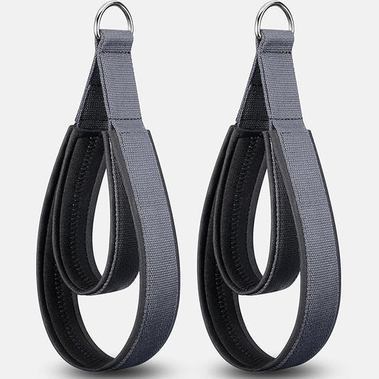 TOBWOLF Pilates Straps - Double Loop D-Ring Straps for Reformer, Padded, Home Gym Workout