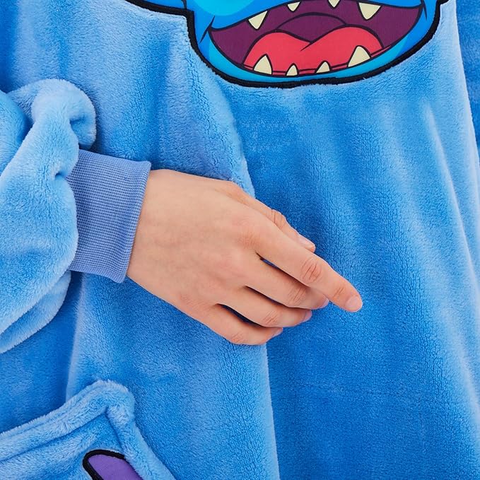NEWCOSPLAY Wearable Blanket Hoodie Sherpa Hoodie Blanket for Women Men Warm Oversized Sweatshirt with Pockets