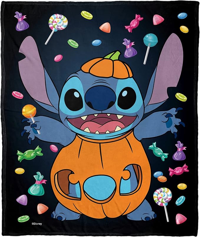 Northwest Lilo and Stitch Silk Touch Throw Blanket, 50" x 60", Candy Stitch