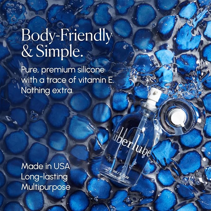 Uberlube Premium Silicone Lube (3.79 Fl Oz.) Unscented, Long Lasting Sex Lube, Waterproof, Ultra Smooth Performance, Personal Lubricant for Privacy & Toys, Vaginal & Anal Use, OBGYN Recommended