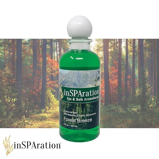 inSPAration Spa and Bath Aromatherapy 115X Spa Liquid, 9-Ounce, Forest Breeze