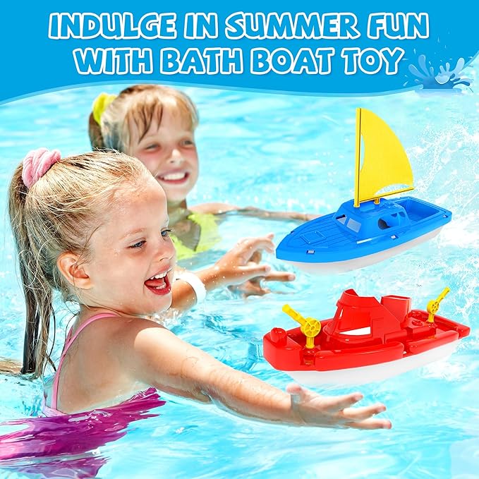 Toy Boats, 3 PCS Bath Toy Boat for Kids Explore Learn Play with Toy Boats Set Ideal for Kids Water Time