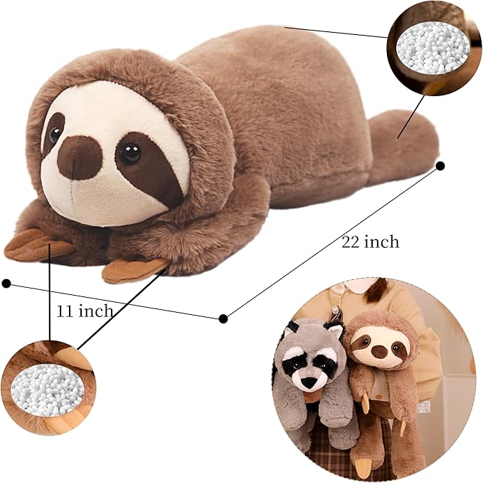ARELUX Soft 22in Sloth Stuffed Animals: Koala Plush Cute Cuddly Body Pillow Hug Sleeping Fluffy Wild Animal Toys Bed Decor Plushie Doll Friends Family Member