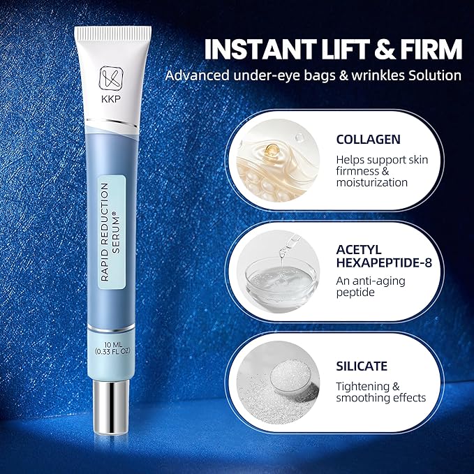 KKP Rapid Reduction Eye Serum & Face Lift Cream - Visibly Reduces Under-Eye Bags, Wrinkles, Dark Circles, Fine Lines & Crow's Feet Instantly, Anti Aging Wrinkle Remover for Face