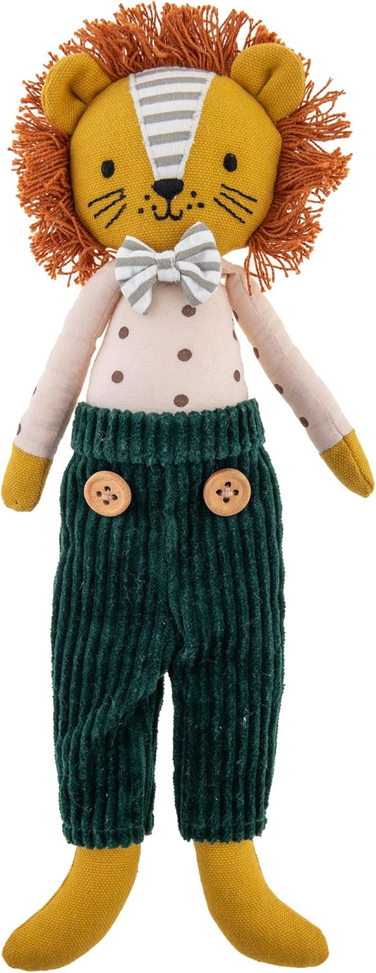 Stephen Joseph, Tiny Dancers Stuffed Doll for Child or Toddler, Toy Room or Kids Bedroom Decor, Fancy Friends Stuffed Animals for Girls & Boys, Liam Lion