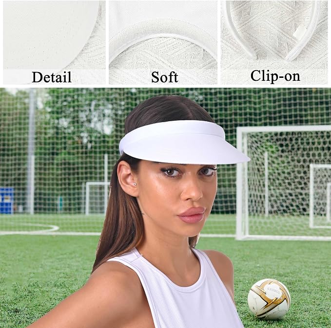 3 Pack Sports Sun Visor Hat Women Men Adjustable Clip On Visors Outdoor Golf Beach Cap