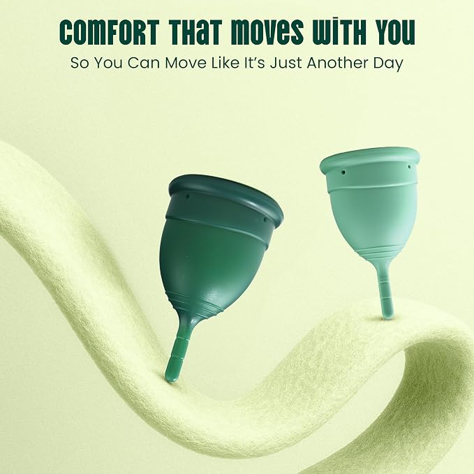 SHORDY Active Menstrual Cups - Reusable Period Cups Small & Large | Easy removal, medical grade silicone, Day & night leakproof, Active lifestyle, Pads & disc alternative Copas menstruales