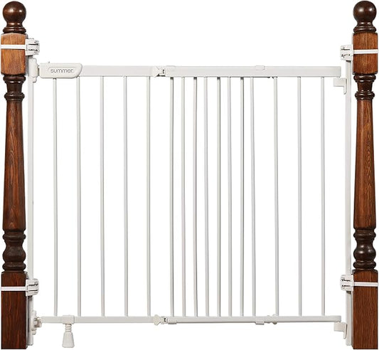 Ingenuity Stairway+ 46W Series Safety Pet and Baby Gate, 31"-48" Wide, 32.5" Tall, Pressure or Hardware Mounted, Install Wall to Wall or Bannister to Bannister to Bannister in Doorway or Stairway