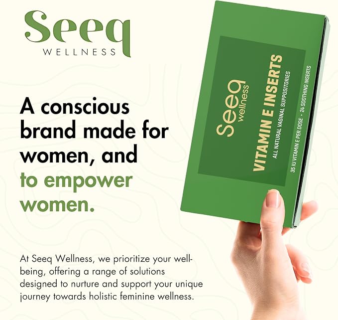 Vitamin E Suppositories - Vaginal Dryness and Iritation Relief - Menopause Support - All Natural Feminine Care - 35 IU - 24 Count