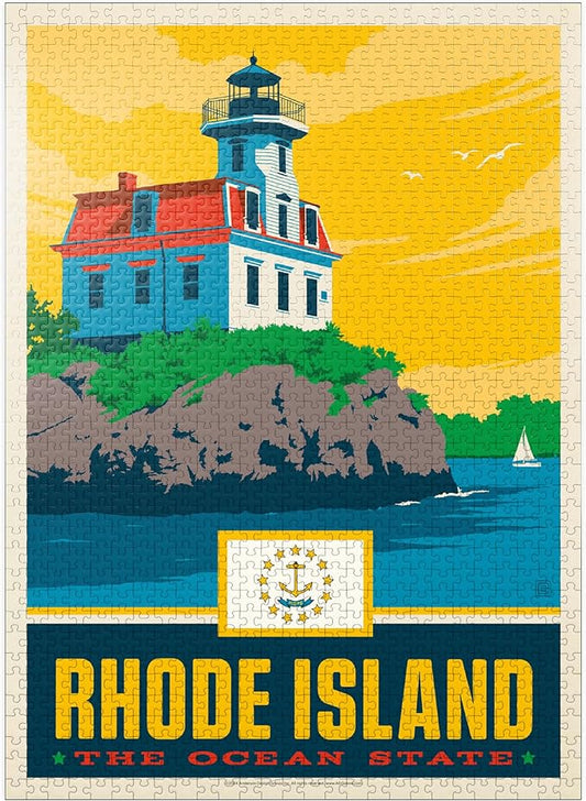 MyPuzzle Rhode Island: The Ocean State - Premium 1000 Piece Jigsaw Puzzle for Adults