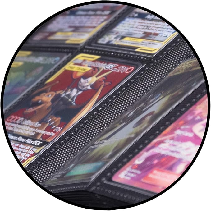 TopDeck 500 Card Ringless Zip Binder Pro - 9-Pocket Pages Side Load Sleeve TCG Storage Portfolio, Compatible with Pokemon, Yu-Gi-Oh, One Piece, MTG, Comic Trading Collectible Cards - Black