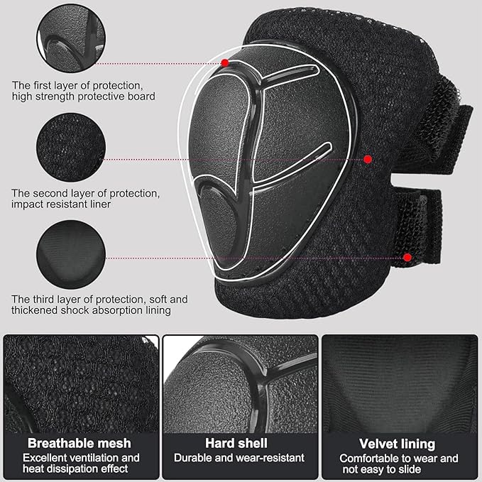 Kids/Youth Knee Pads and Elbow Pads Set with Wrist Guard 3 in 1 Kids Protective Gear Set for 3-14 Years for Skateboarding, Skiing, Cycling, BMX Biking, Running, Scooter