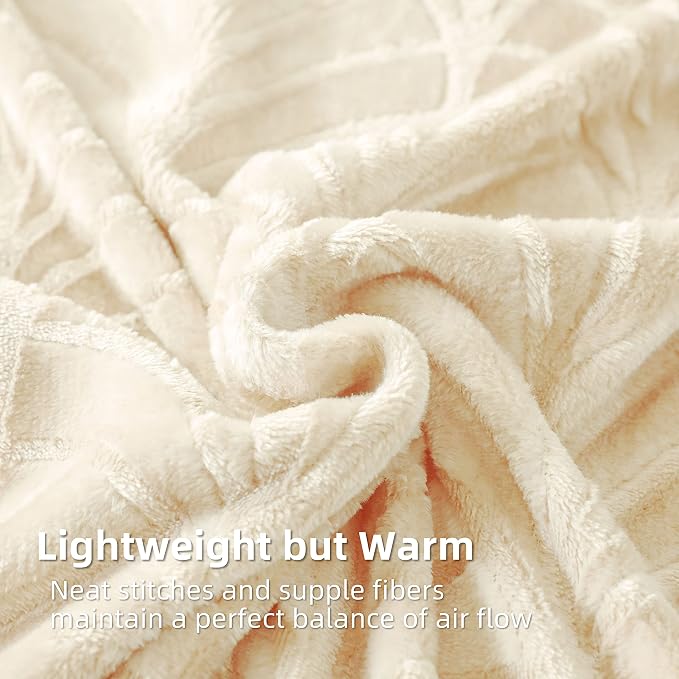 Whale Flotilla Soft Flannel Fleece Twin Size Blanket for Bed, Ivory | Cozy Lightweight Breathable Coverlet, Plush Fluffy Bedspread, Vintage Pattern Decorative Blanket for Dorm, All Season 60"x80"