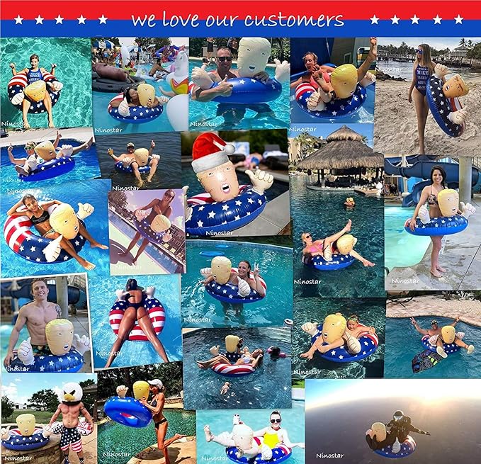 Inflatable Pool Float American Pool Float for Summer Pool Party