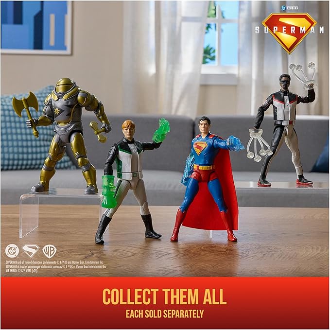 DC Comics, Superman, Hammer of Boravia Epic Strike Action Figure, 6-Inch Tall, Authentic Movie Styling, Includes 2 Accessories, Kids Toys for Boys and Girls Ages 4 and Up