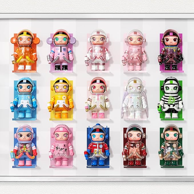 POP MART MEGA Space Molly 100% Series4, 9PCs Blind Box Figures, Random Design Action Figures Collectible Toys Home Decorations, Holiday Birthday Gifts for Girls and Boys, Whole Set (9PCs)