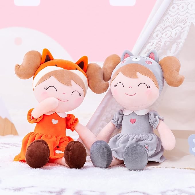 Gloveleya Baby Doll Girl Gifts Soft Plush Kitty Cat Dolls Girls Toy 12" with Gift Box