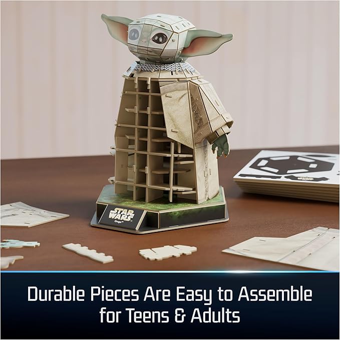 4D Build, Star Wars Grogu 3D Model Kit, Star Wars Collectibles & Desk Decor, Adult Puzzle, Building Toys, 103 Pieces, 3D Puzzles for Ages 12 & Up