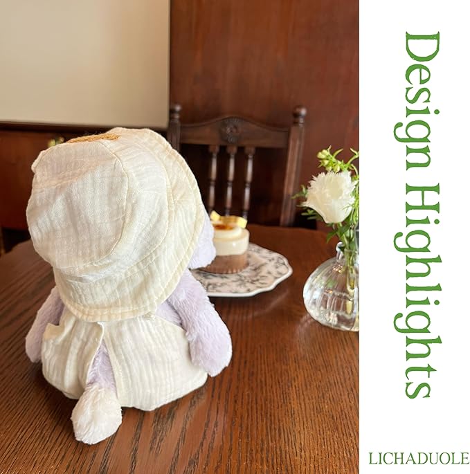 9-12"/30cm Teddy Bear Outfit: 2-Piece (Romper + Bonnet) Doll Clothes for Medium Bashful Bunny Bartholomew Bear（NO Doll）