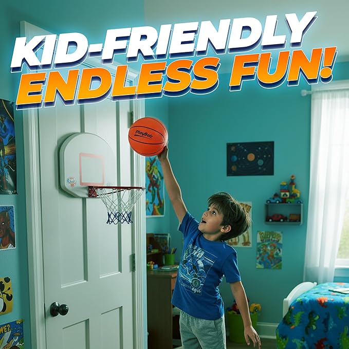 PlayBolt Size 3 Mini Basketballs (3 Pack) - 7-Inch Junior Rubber Basketball Set with Pump - Youth Beginner Kids Basketballs for Backyard Pool Parties, Arcade Games, Practice, Indoor & Outdoor Play